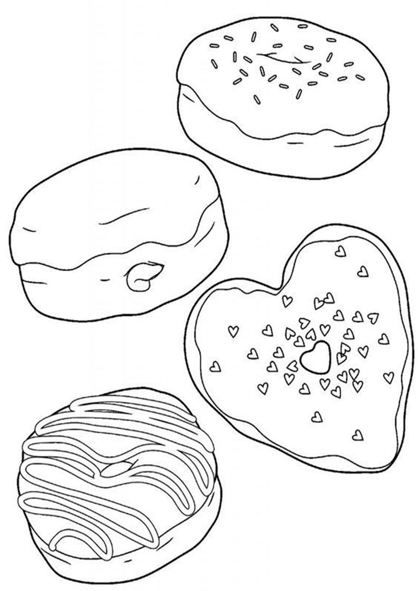 Donut Coloring Pages for Kids 100