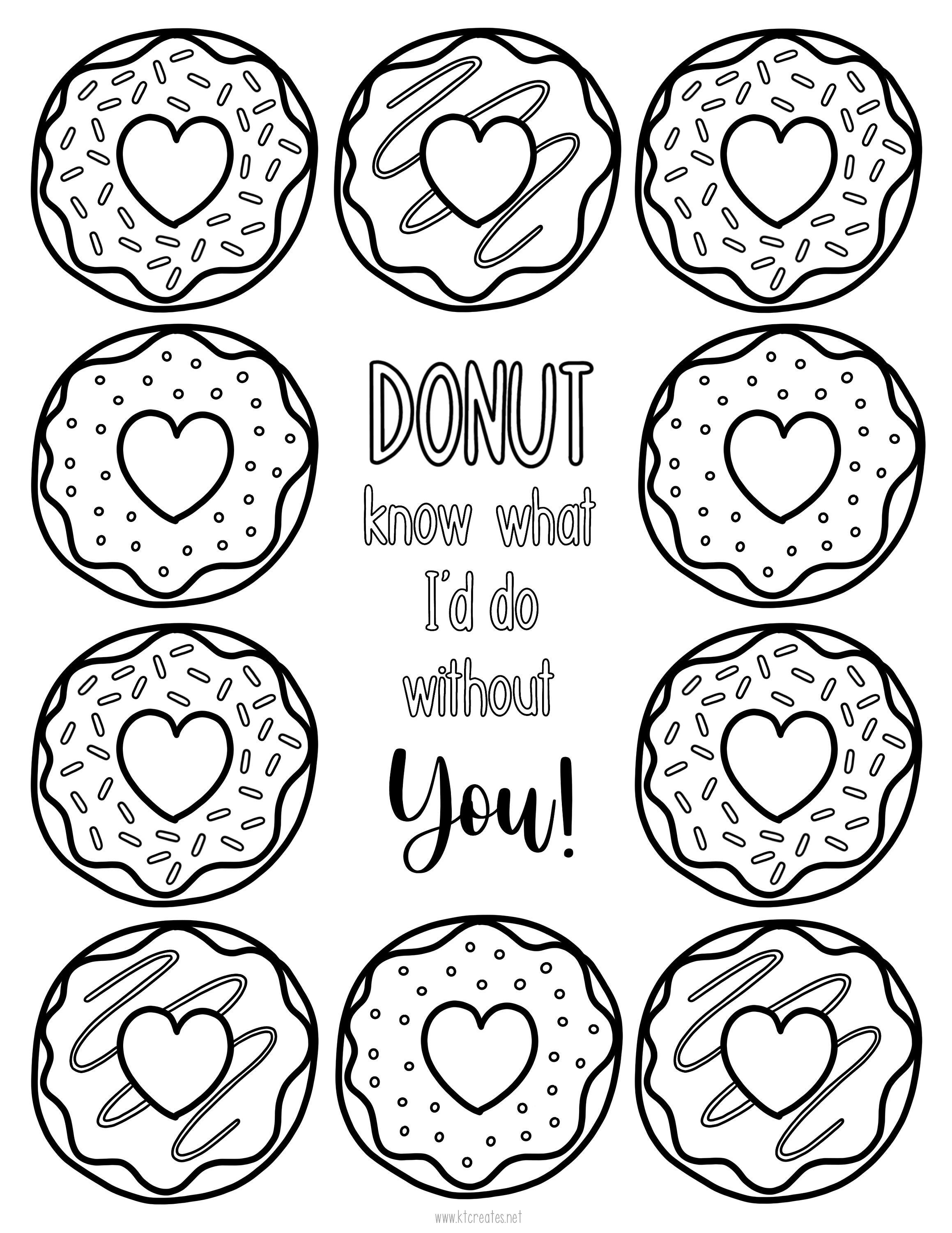 Donut Coloring Pages for Kids 101