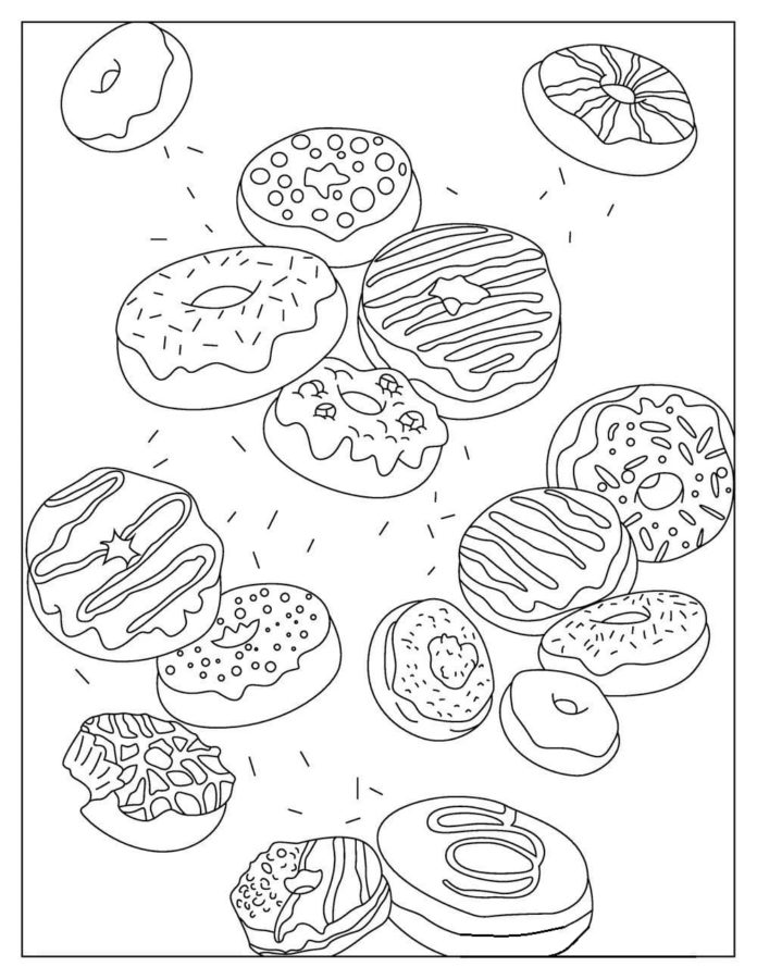 Donut Coloring Pages for Kids 102