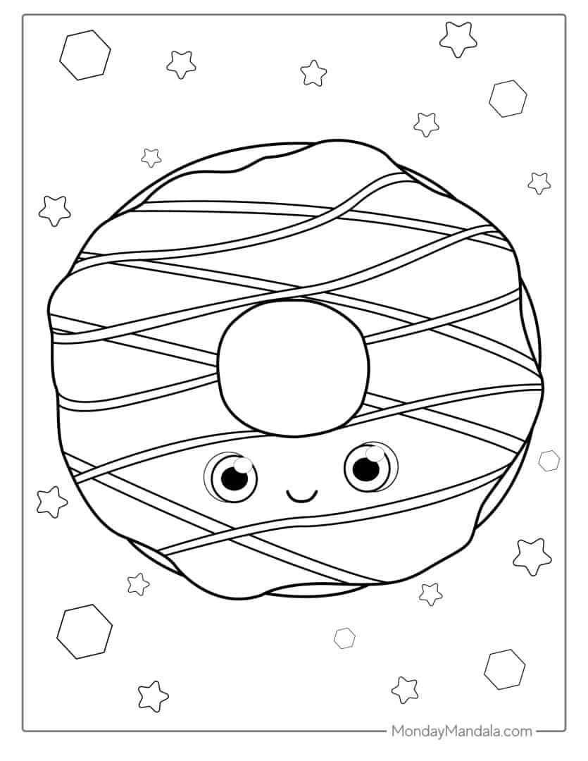 Donut Coloring Pages for Kids 105