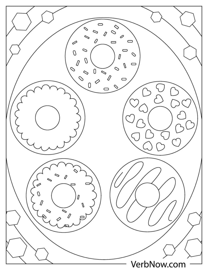 Donut Coloring Pages for Kids 108