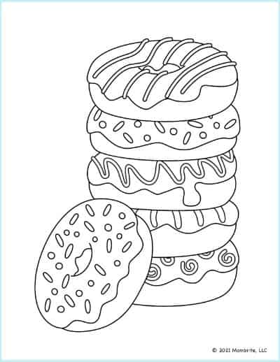 Donut Coloring Pages for Kids 109