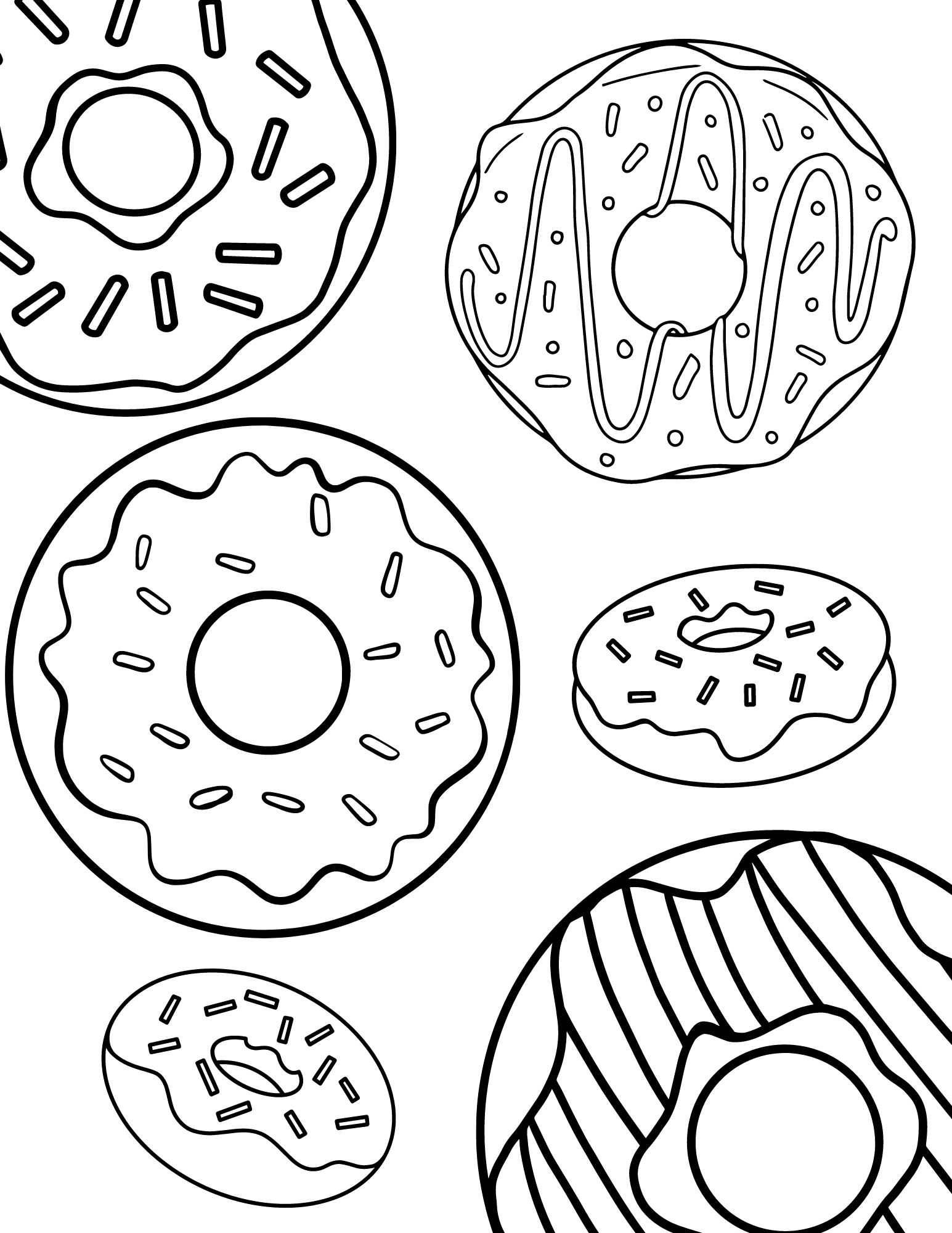 Donut Coloring Pages for Kids 111