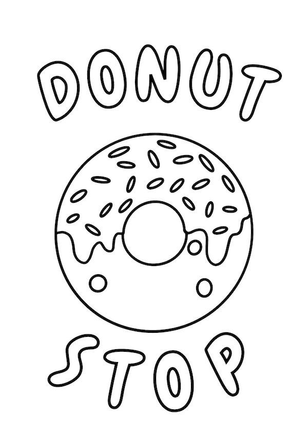 Donut Coloring Pages for Kids 112