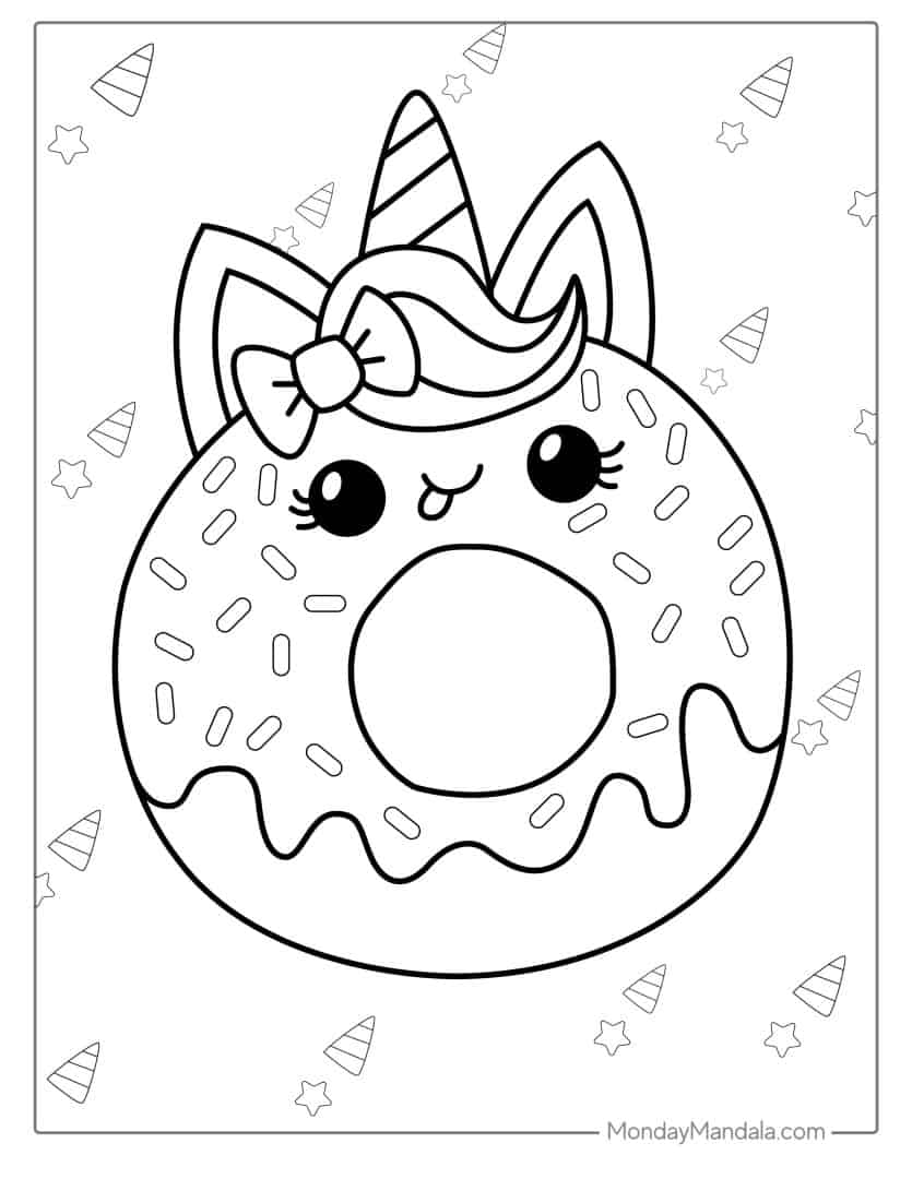 Donut Coloring Pages for Kids 114