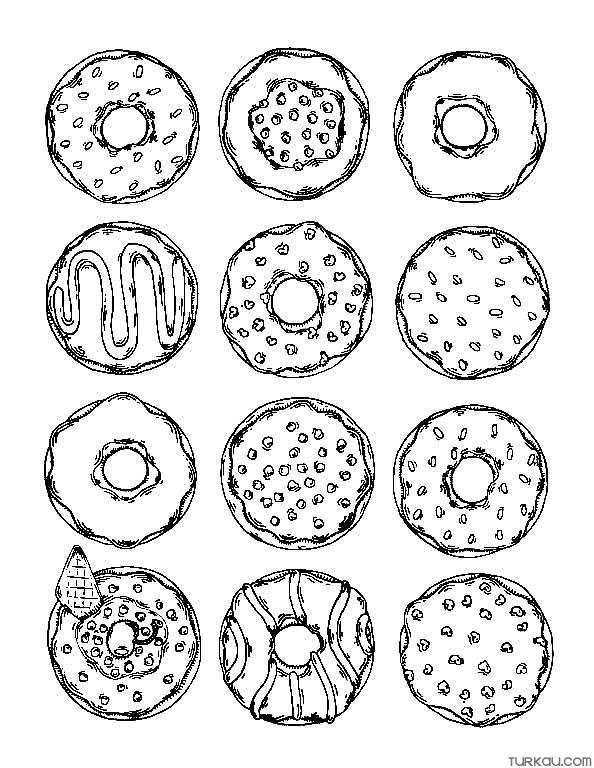 Donut Coloring Pages for Kids 116