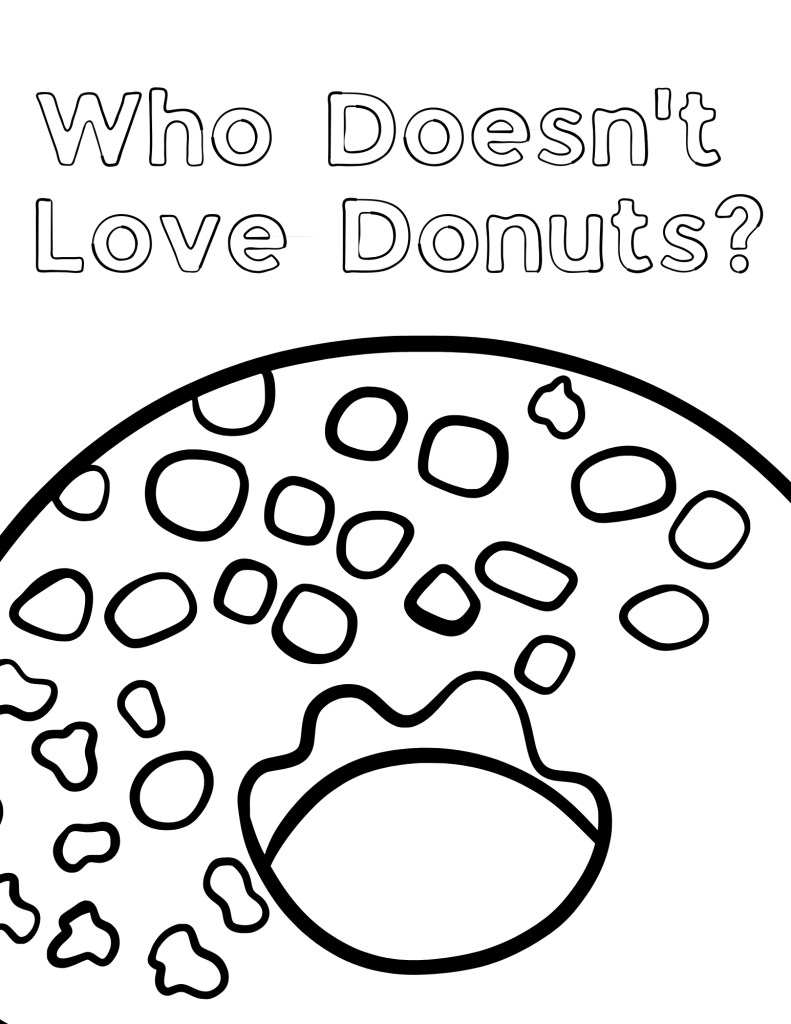 Donut Coloring Pages for Kids 117