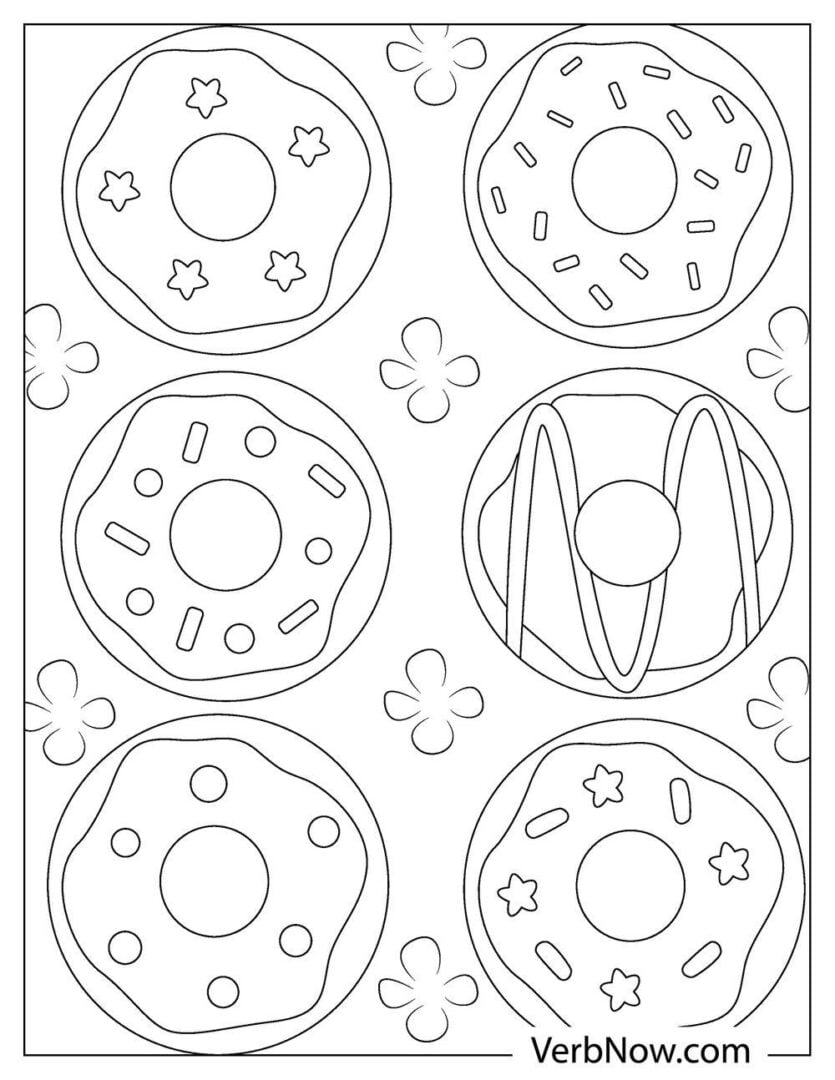 Donut Coloring Pages for Kids 118