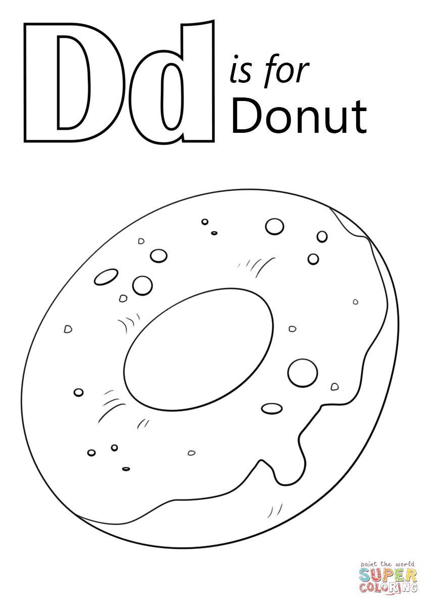 Donut Coloring Pages for Kids 14