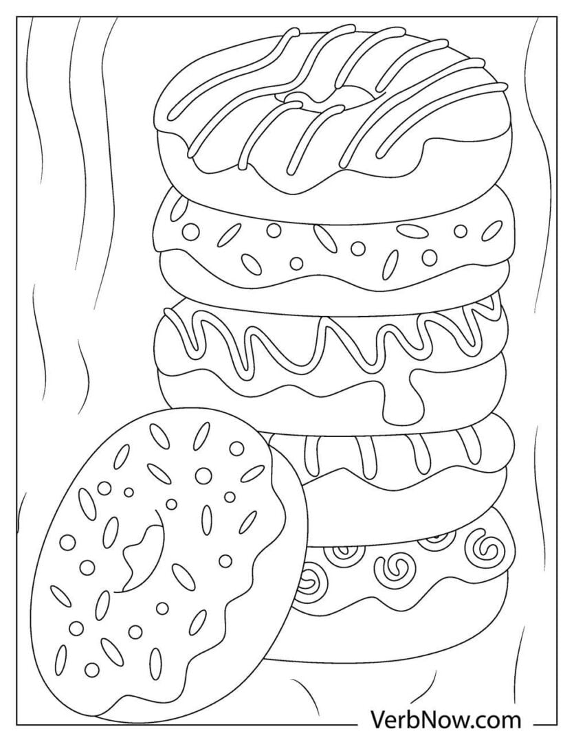 Donut Coloring Pages for Kids 17