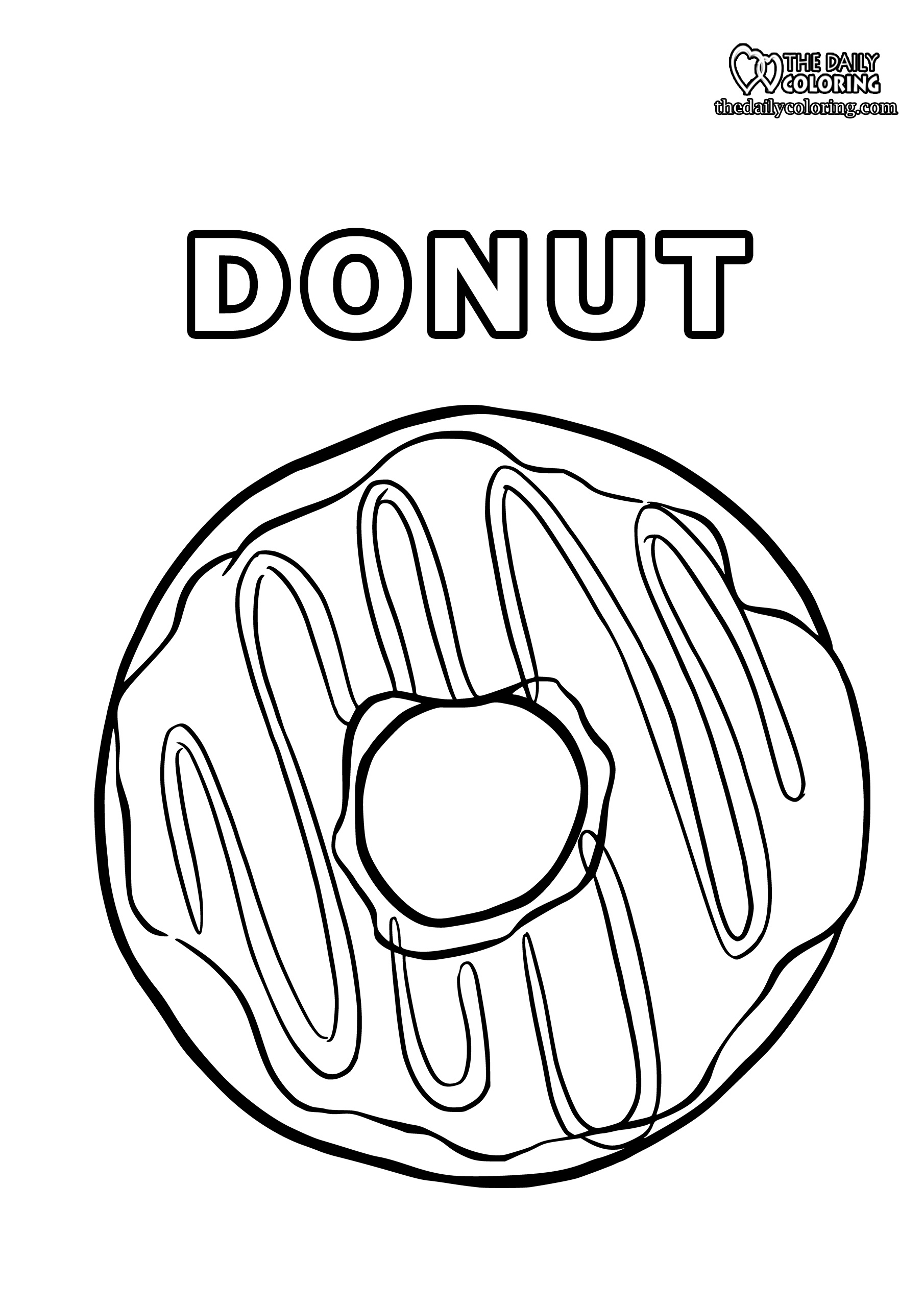 Donut Coloring Pages for Kids 2