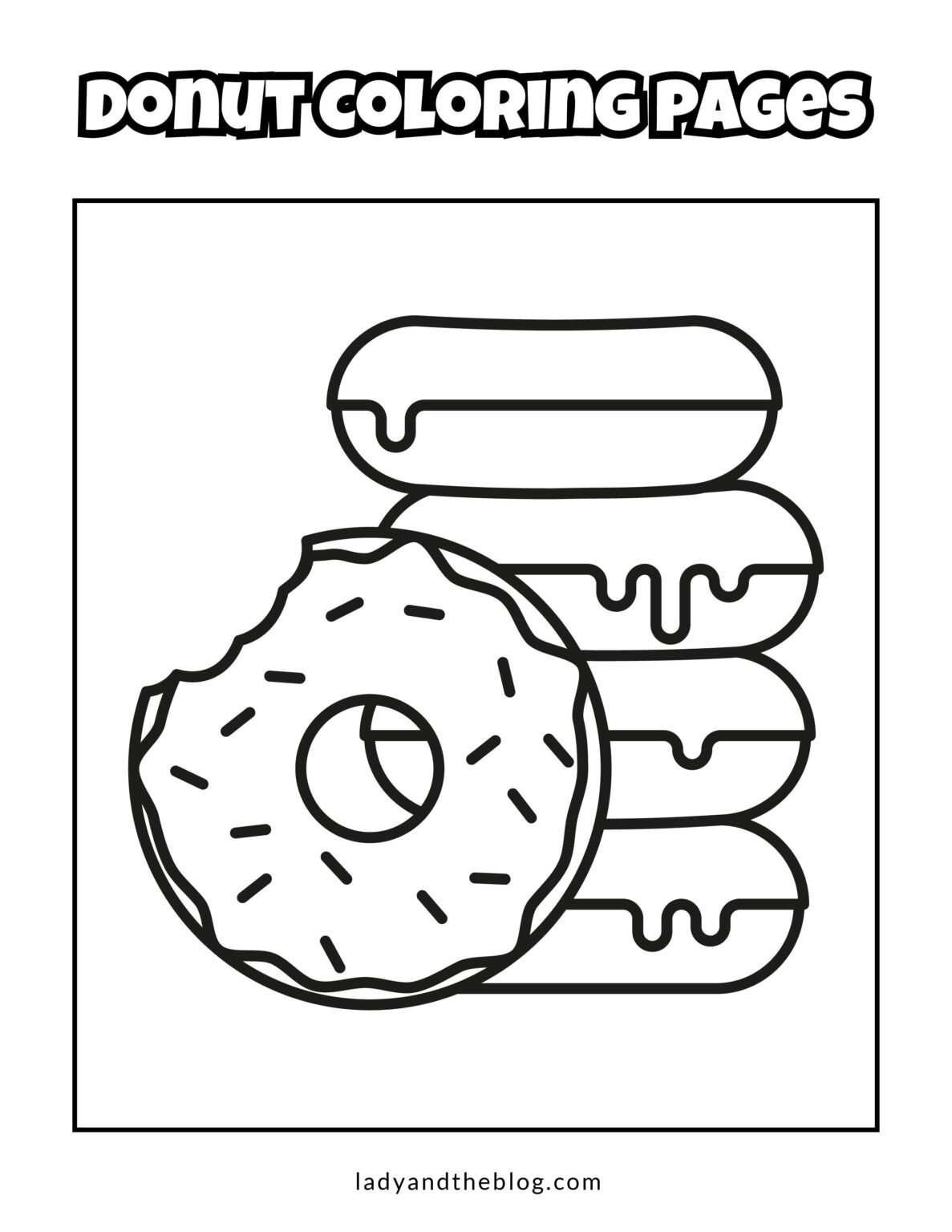 Donut Coloring Pages for Kids 21