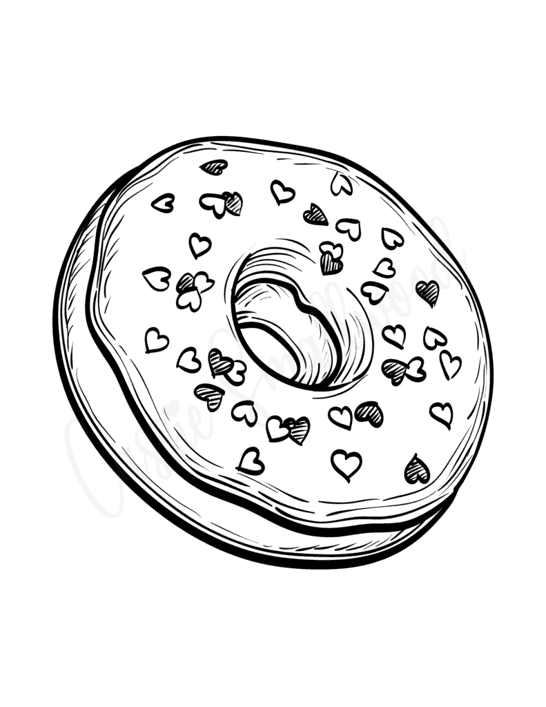 Donut Coloring Pages for Kids 22