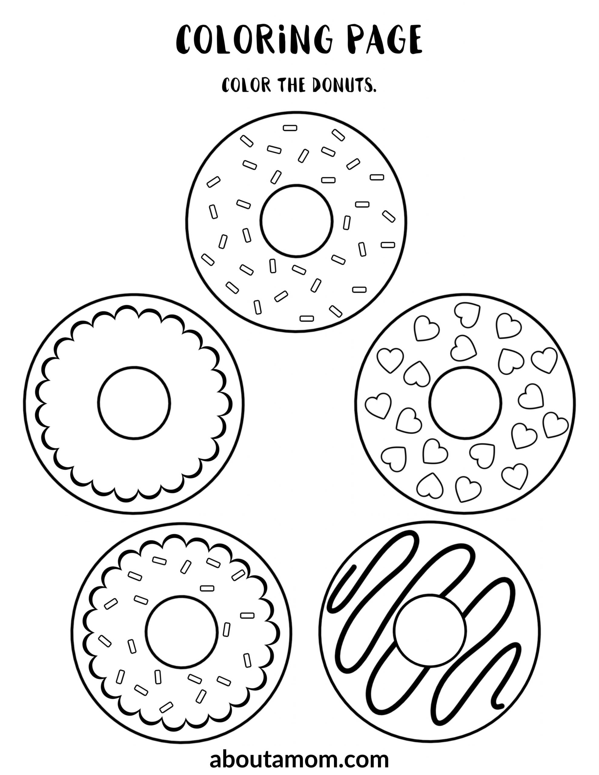 Donut Coloring Pages for Kids 23