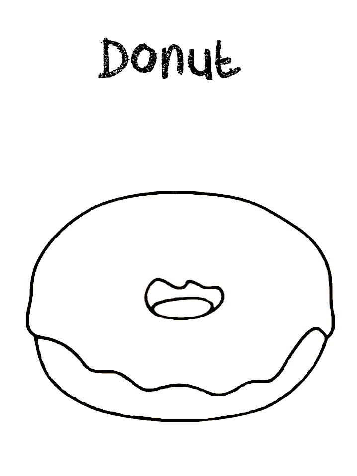 Donut Coloring Pages for Kids 3