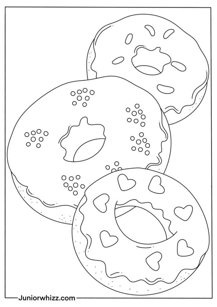 Donut Coloring Pages for Kids 30