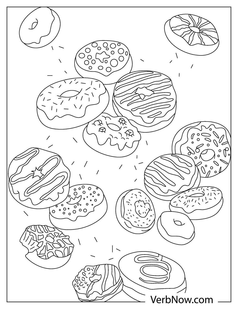 Donut Coloring Pages for Kids 32