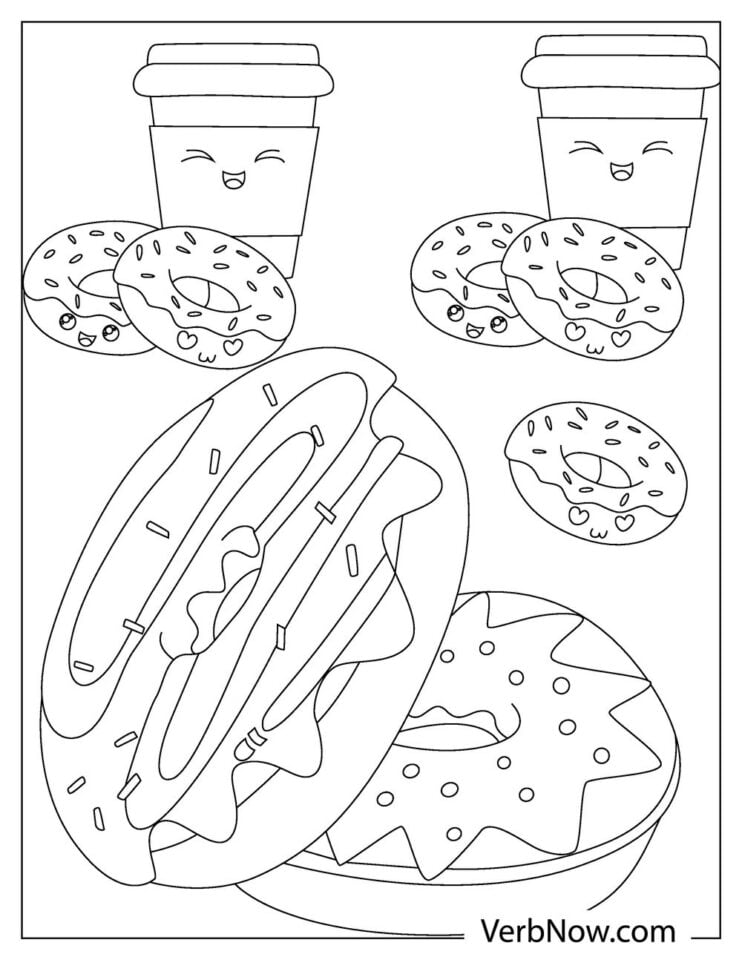 Donut Coloring Pages for Kids 34