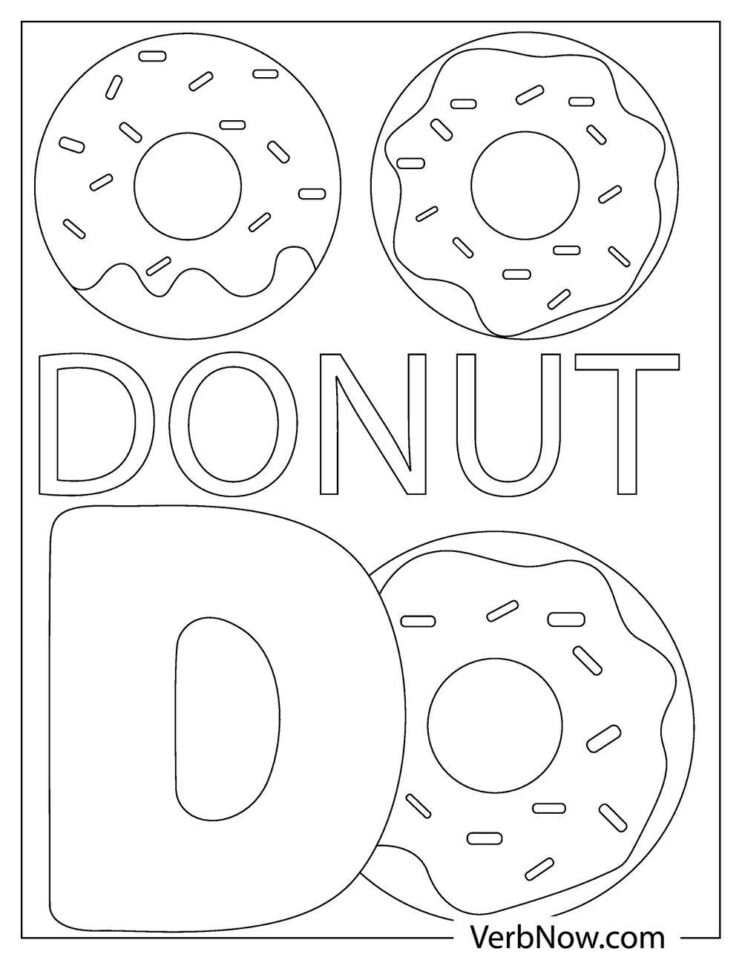 Donut Coloring Pages for Kids 35