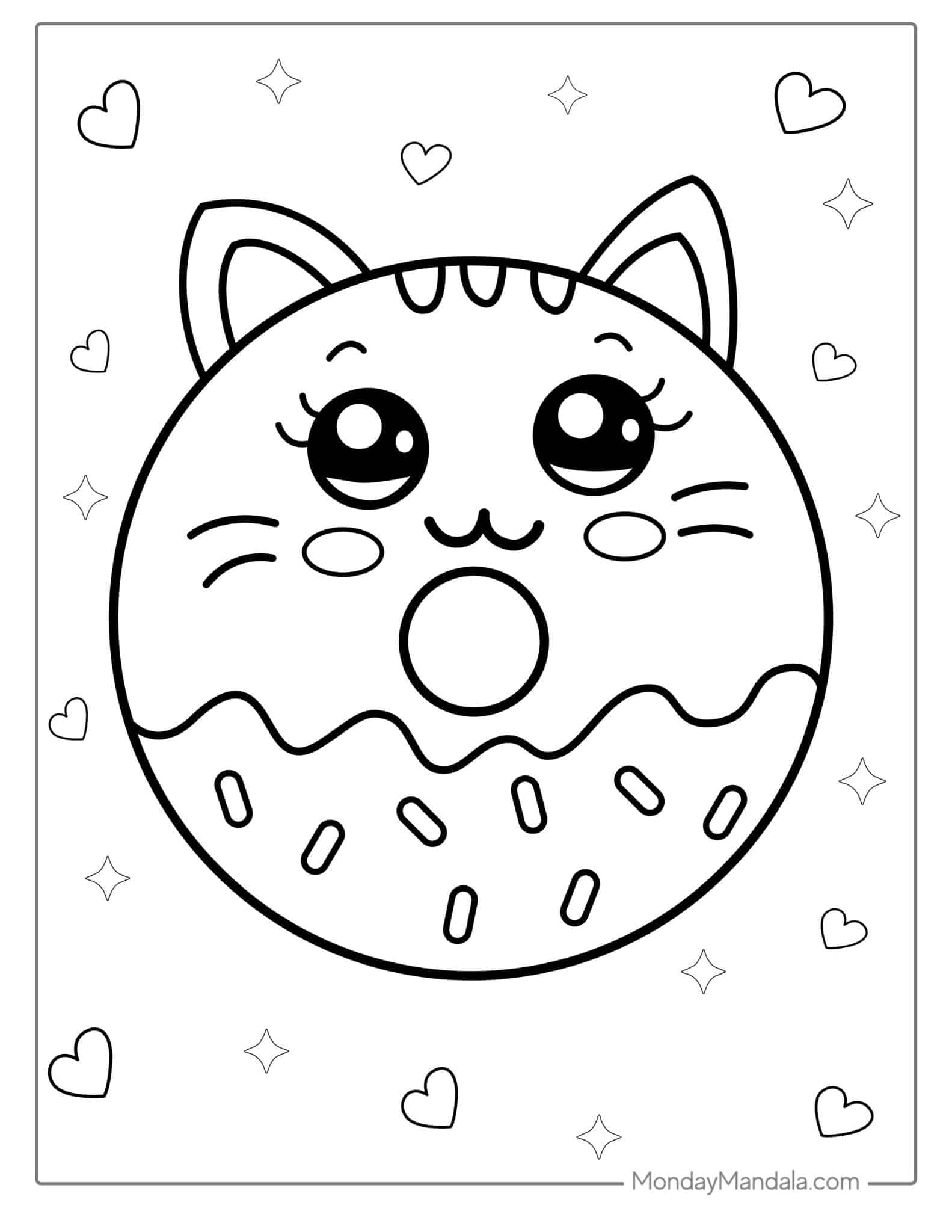 Donut Coloring Pages for Kids 36