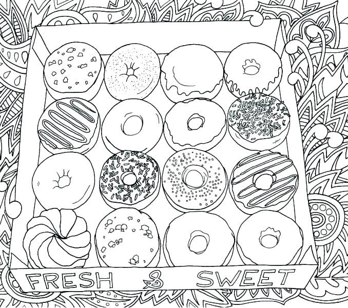 Donut Coloring Pages for Kids 37