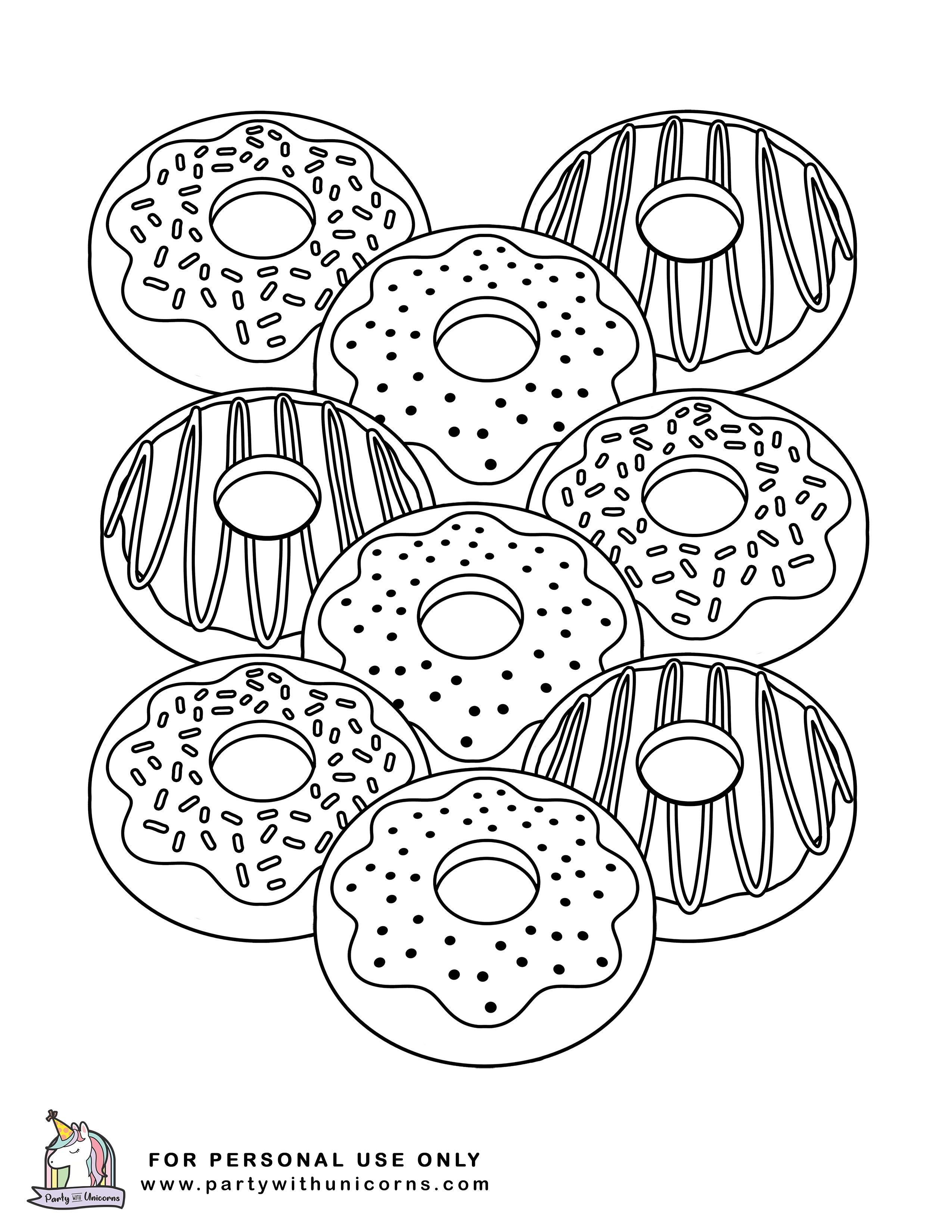 Donut Coloring Pages for Kids 38