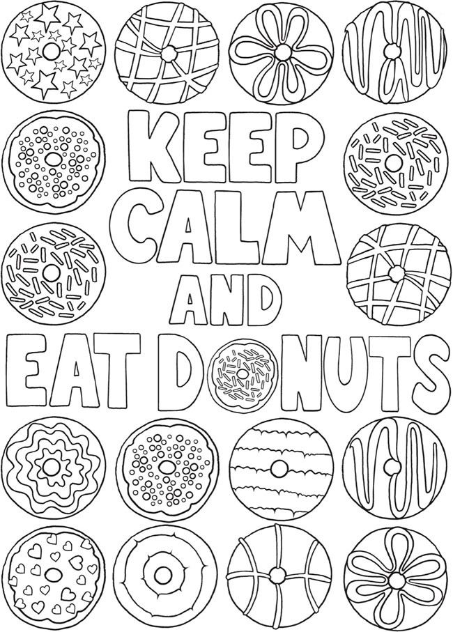 Donut Coloring Pages for Kids 4