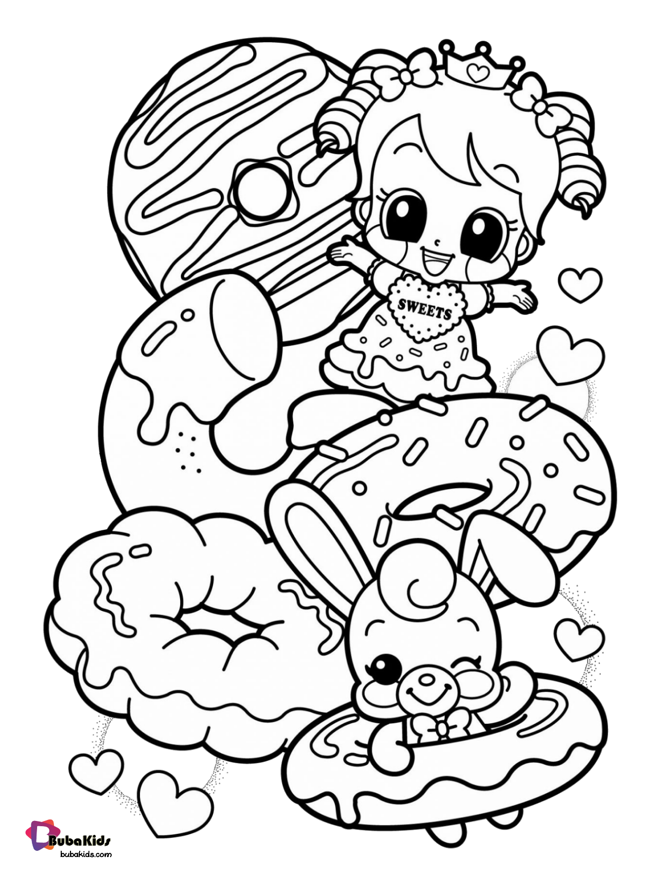 Donut Coloring Pages for Kids 41