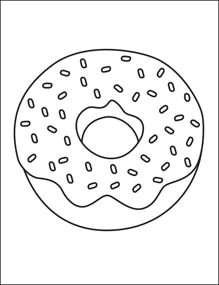 Donut Coloring Pages for Kids 42