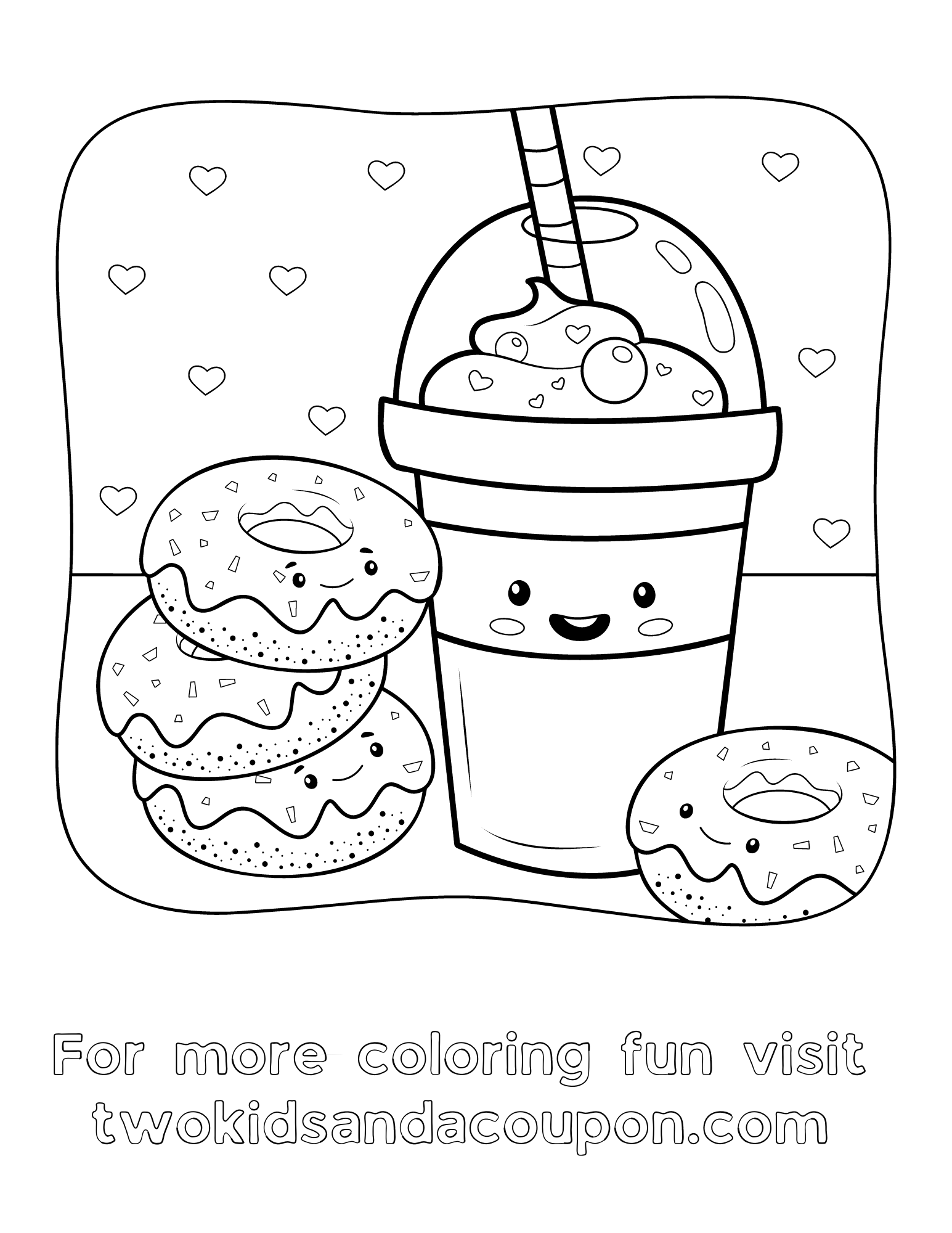 Donut Coloring Pages for Kids 45