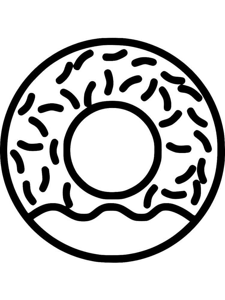 Donut Coloring Pages for Kids 48