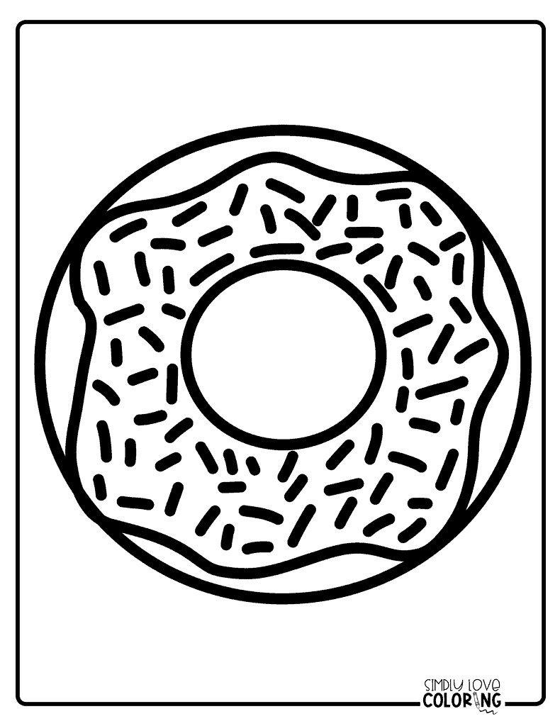 Donut Coloring Pages for Kids 49