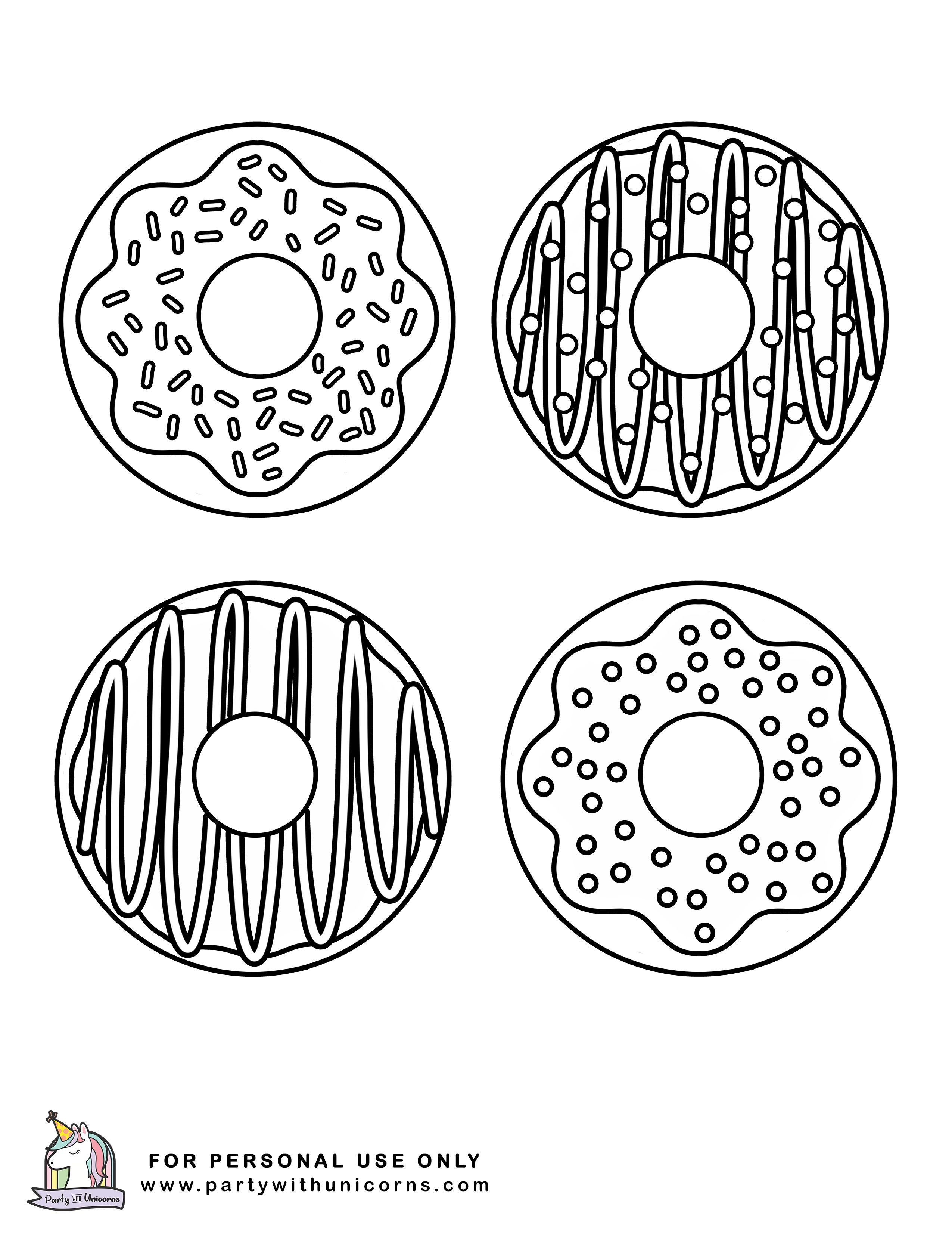 Donut Coloring Pages for Kids 5