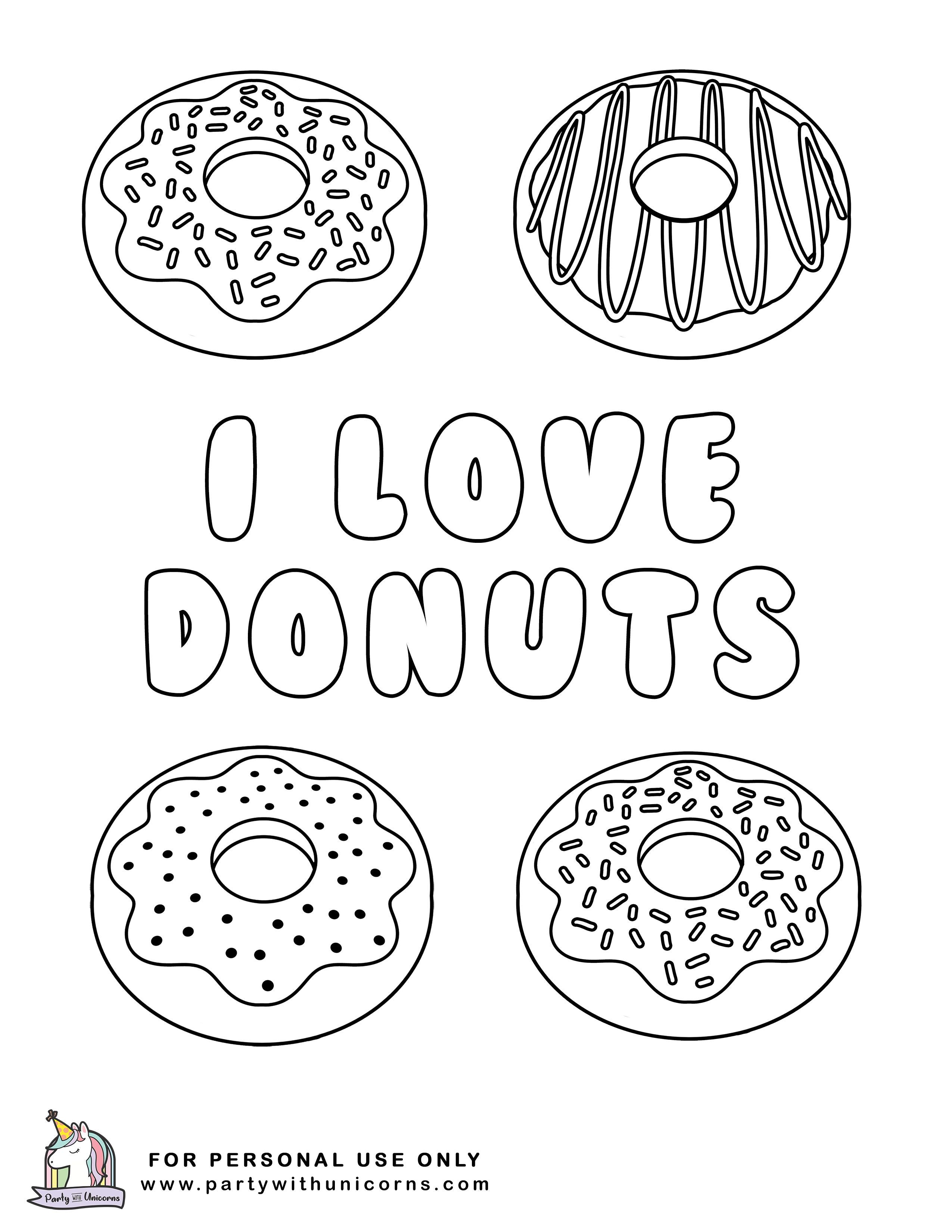 Donut Coloring Pages for Kids 56