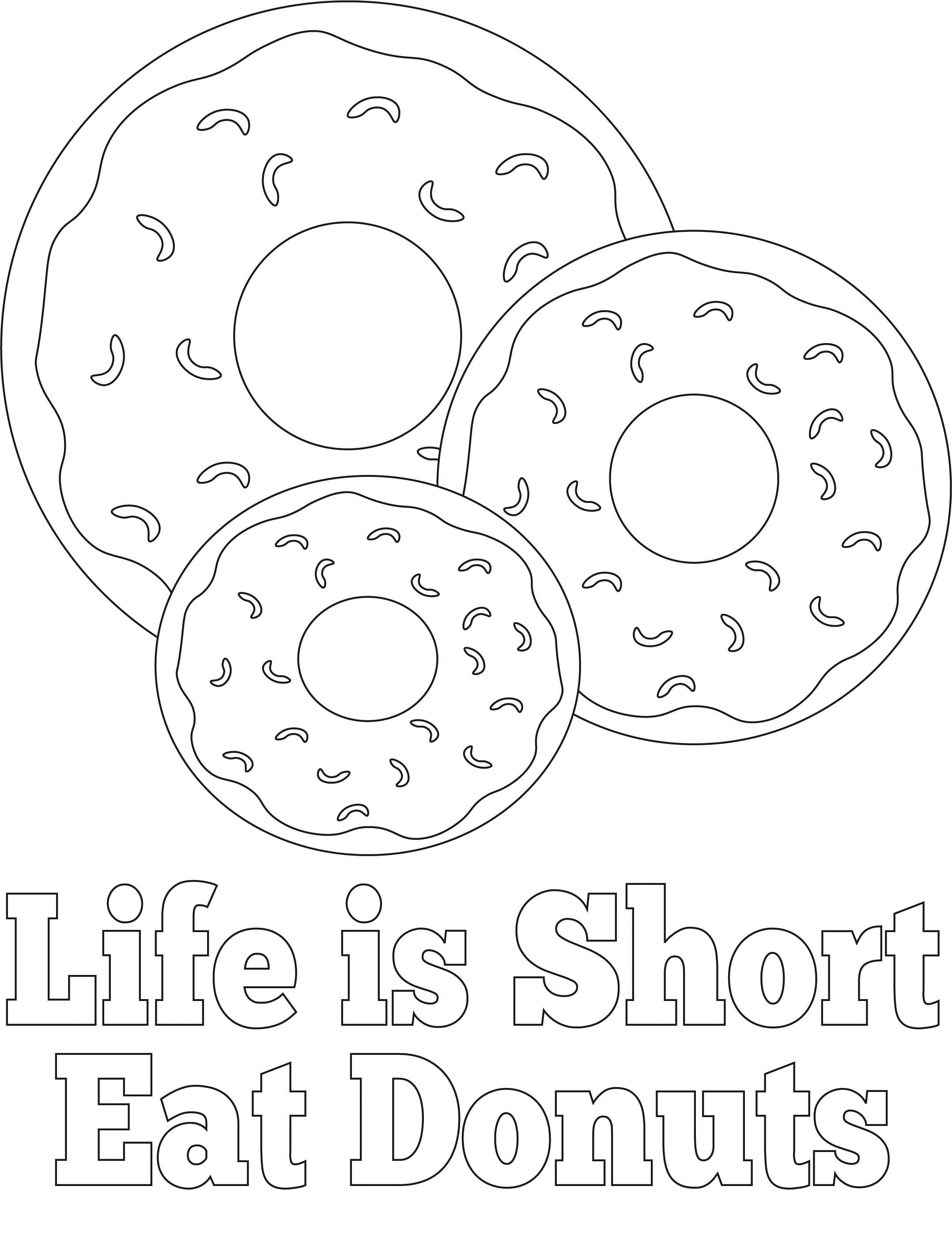 Donut Coloring Pages for Kids 57