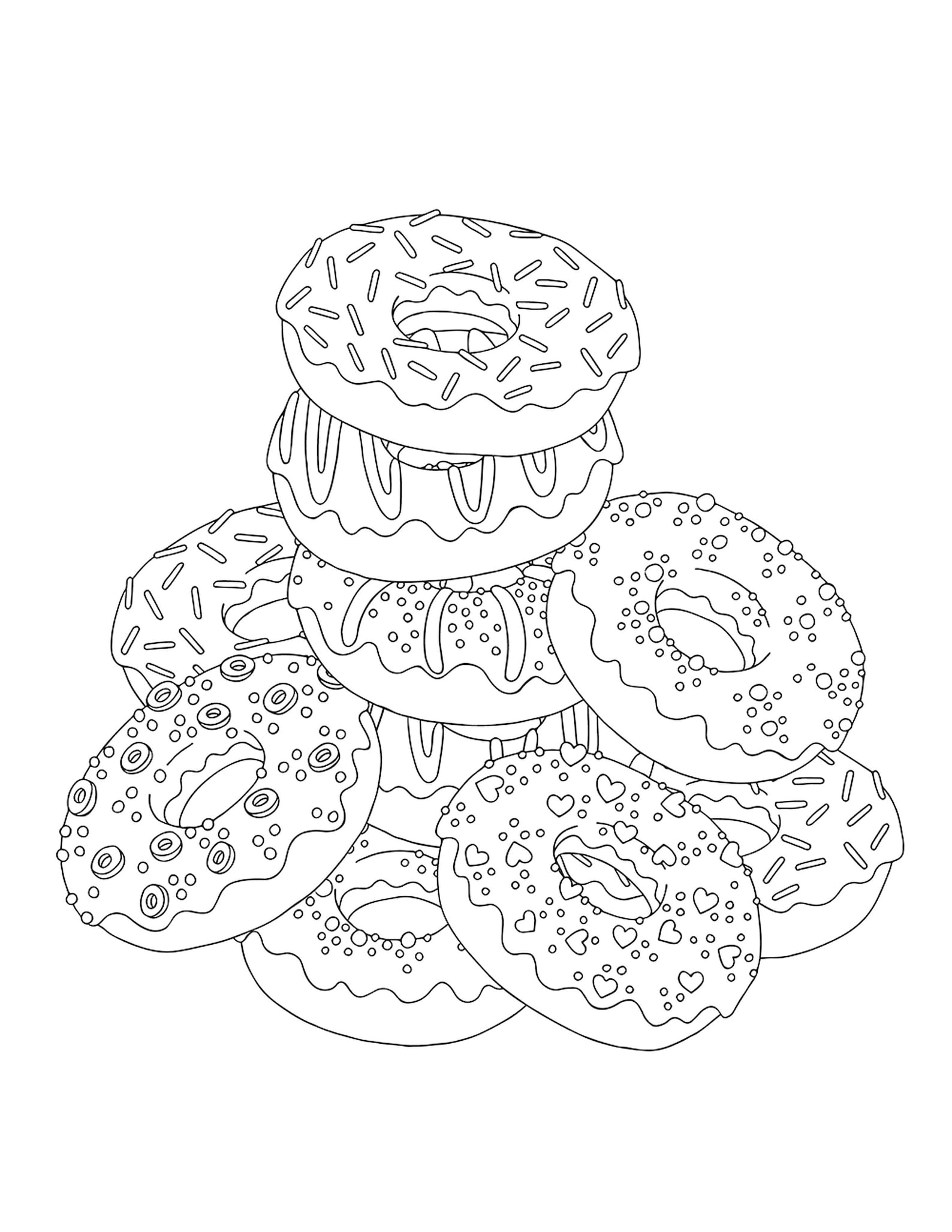 Donut Coloring Pages for Kids 58