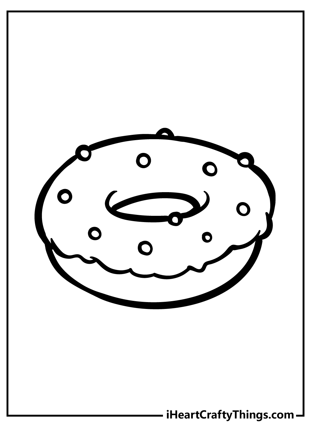 Donut Coloring Pages for Kids 6