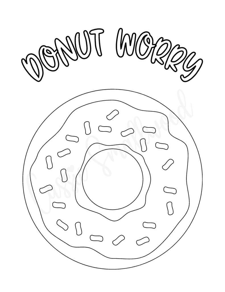 Donut Coloring Pages for Kids 60