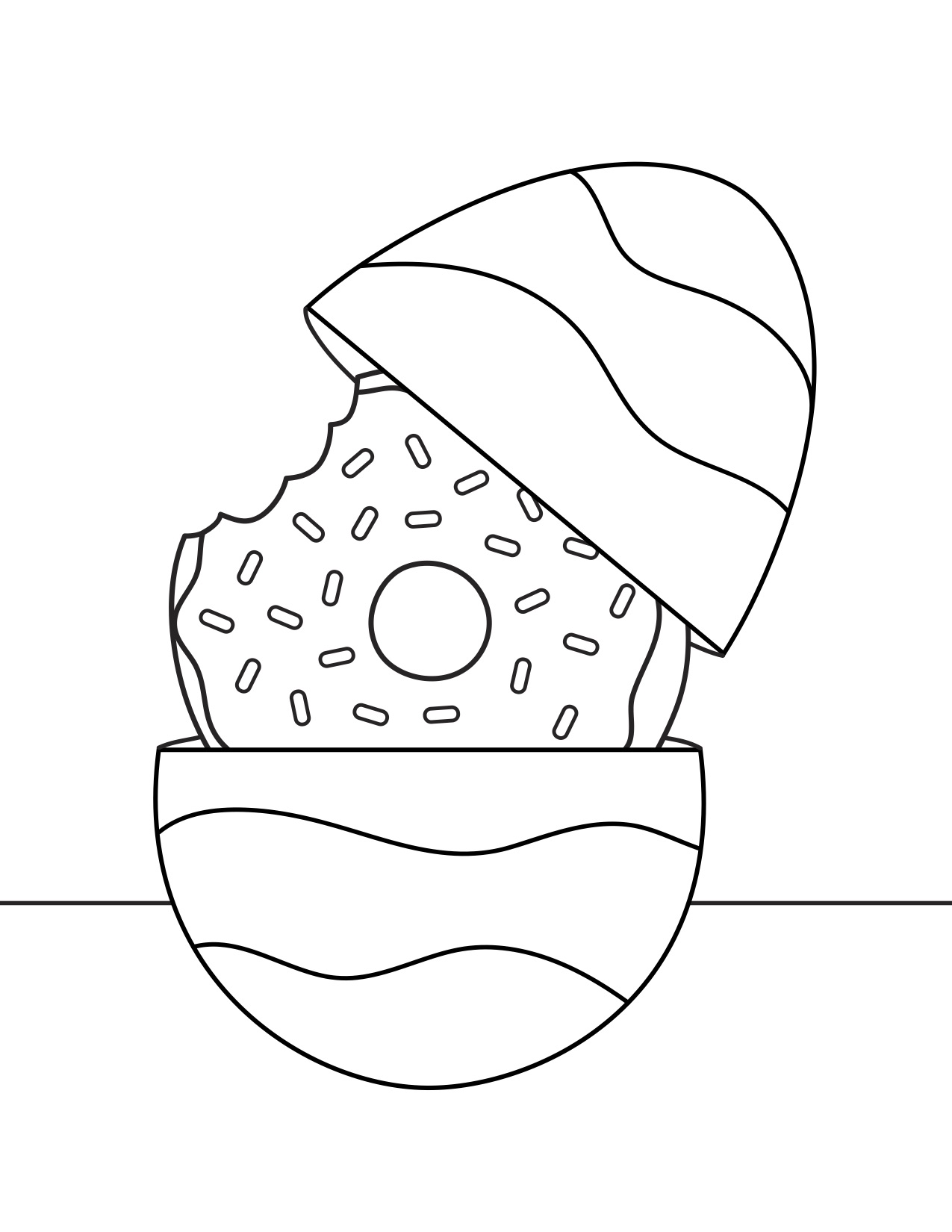 Donut Coloring Pages for Kids 61