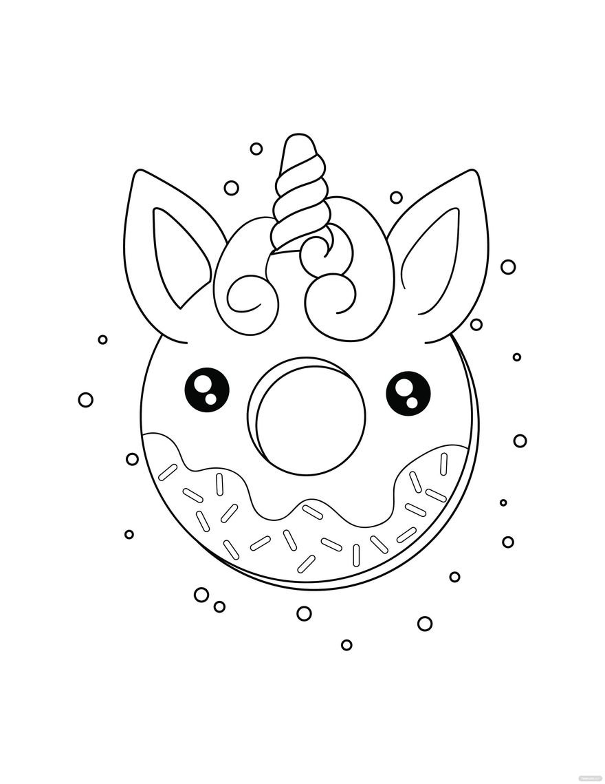 Donut Coloring Pages for Kids 62