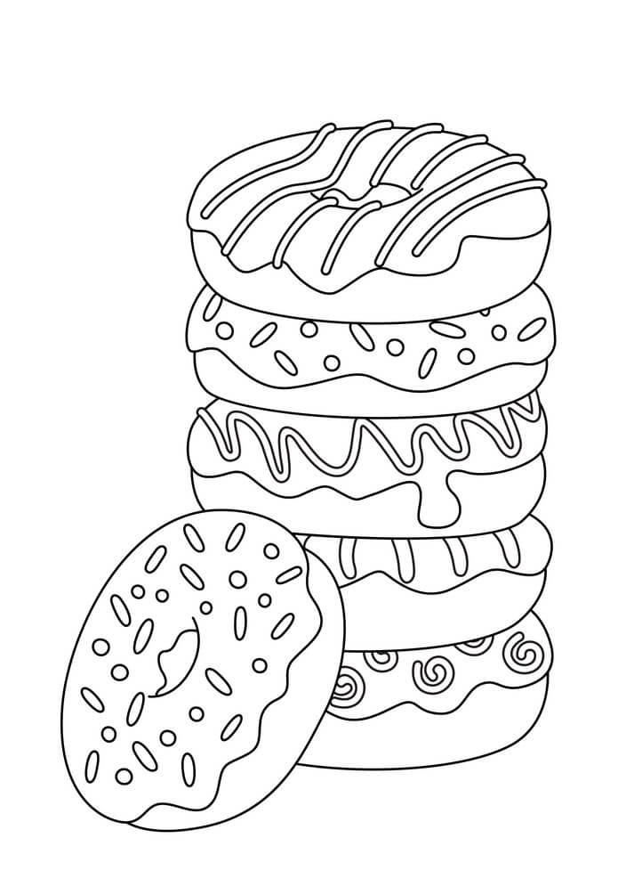 Donut Coloring Pages for Kids 63