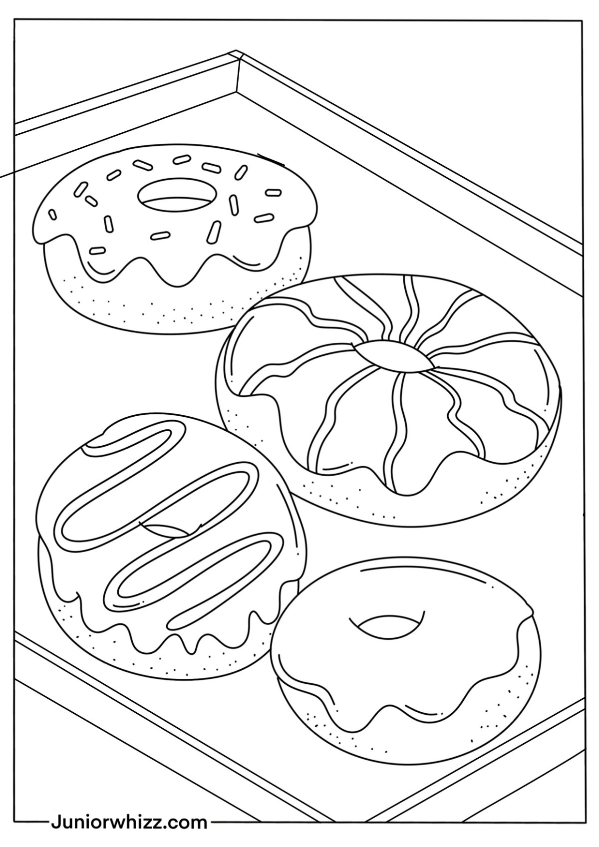 Donut Coloring Pages for Kids 64