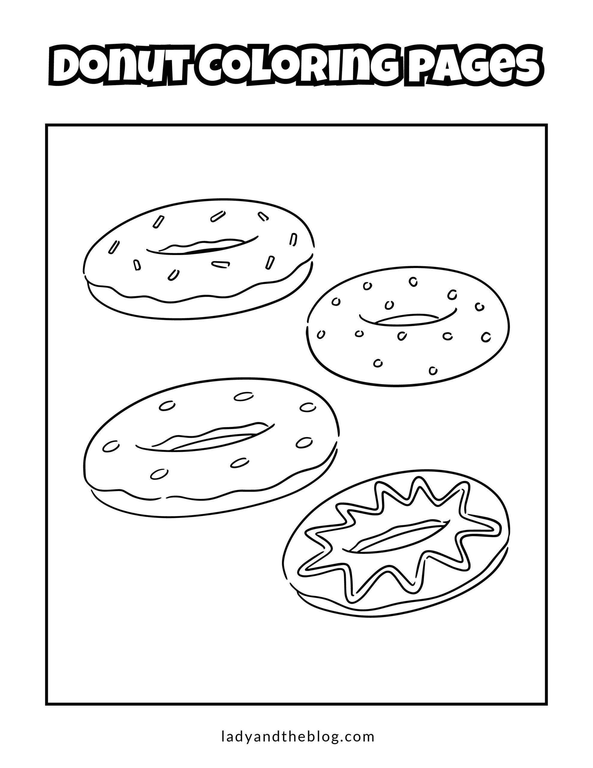 Donut Coloring Pages for Kids 65