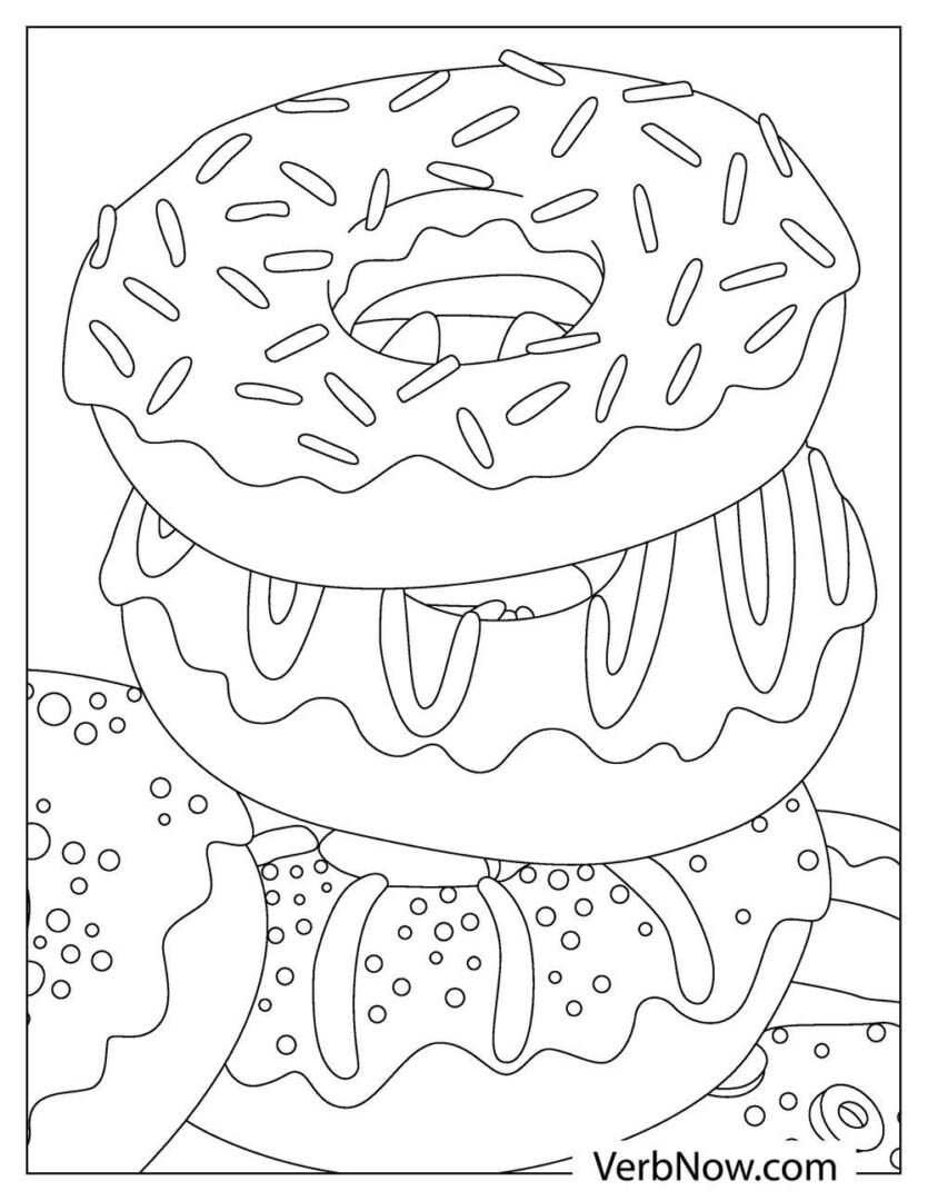 Donut Coloring Pages for Kids 67