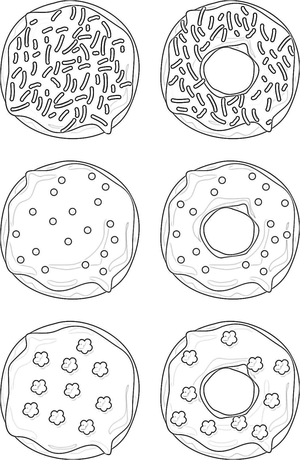 Donut Coloring Pages for Kids 7