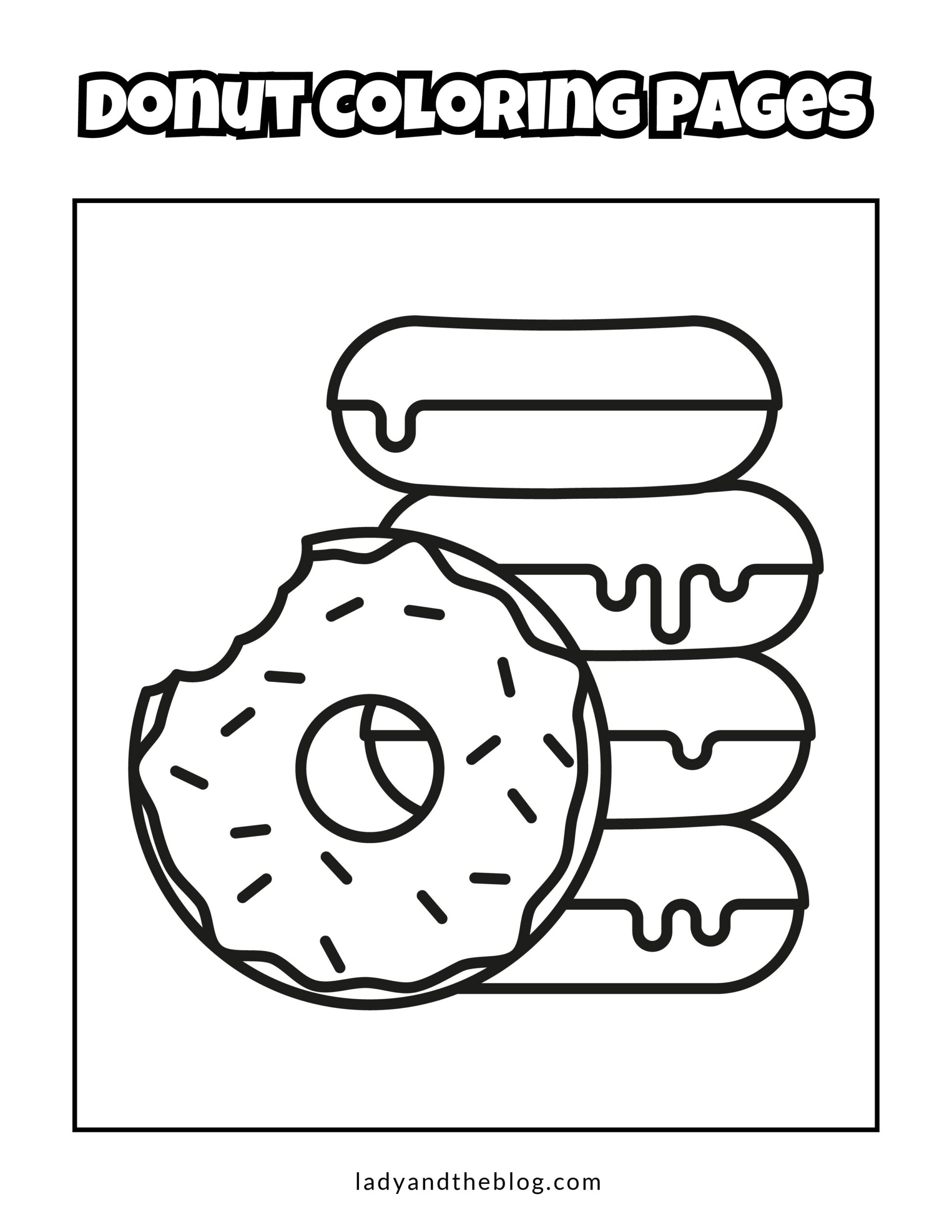 Donut Coloring Pages for Kids 76