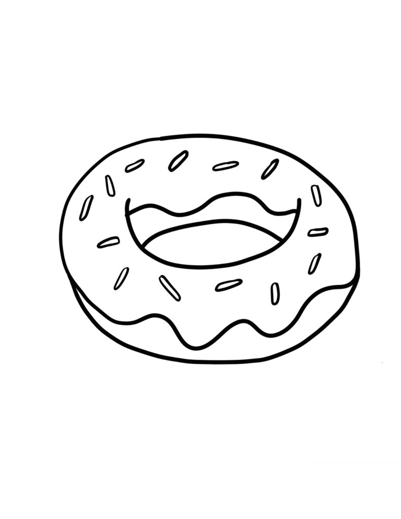 Donut Coloring Pages for Kids 8