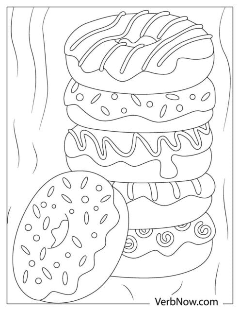 Donut Coloring Pages for Kids 81