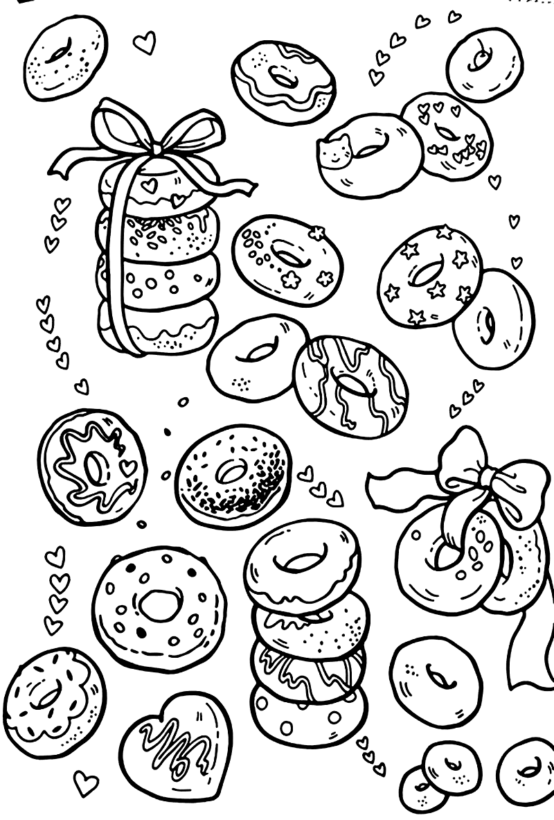 Donut Coloring Pages for Kids 85