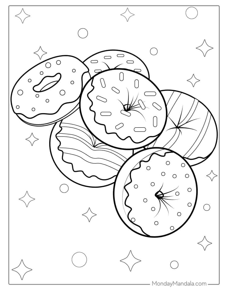 Donut Coloring Pages for Kids 87